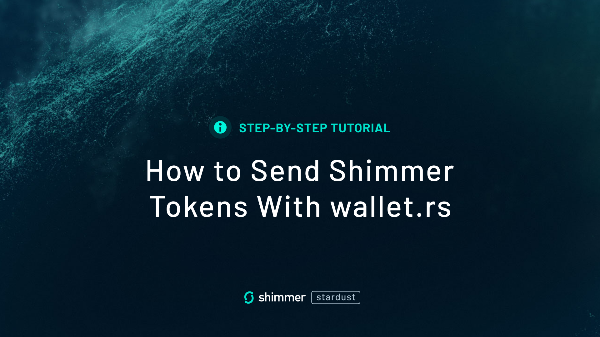 Send Shimmer Tokens with wallet.rs