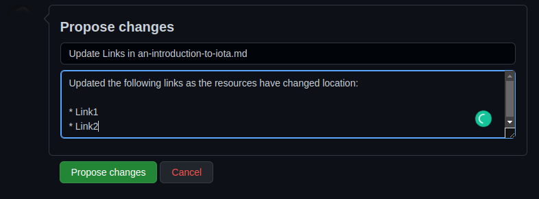 Github Editor Propose Changes