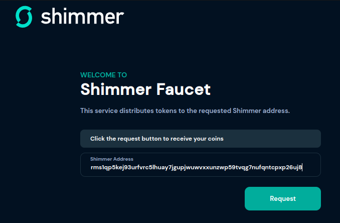 Shimmer testnet faucet