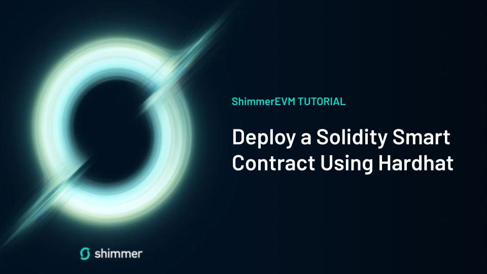 Deploy a Solidity Smart Contract Using Hardhat